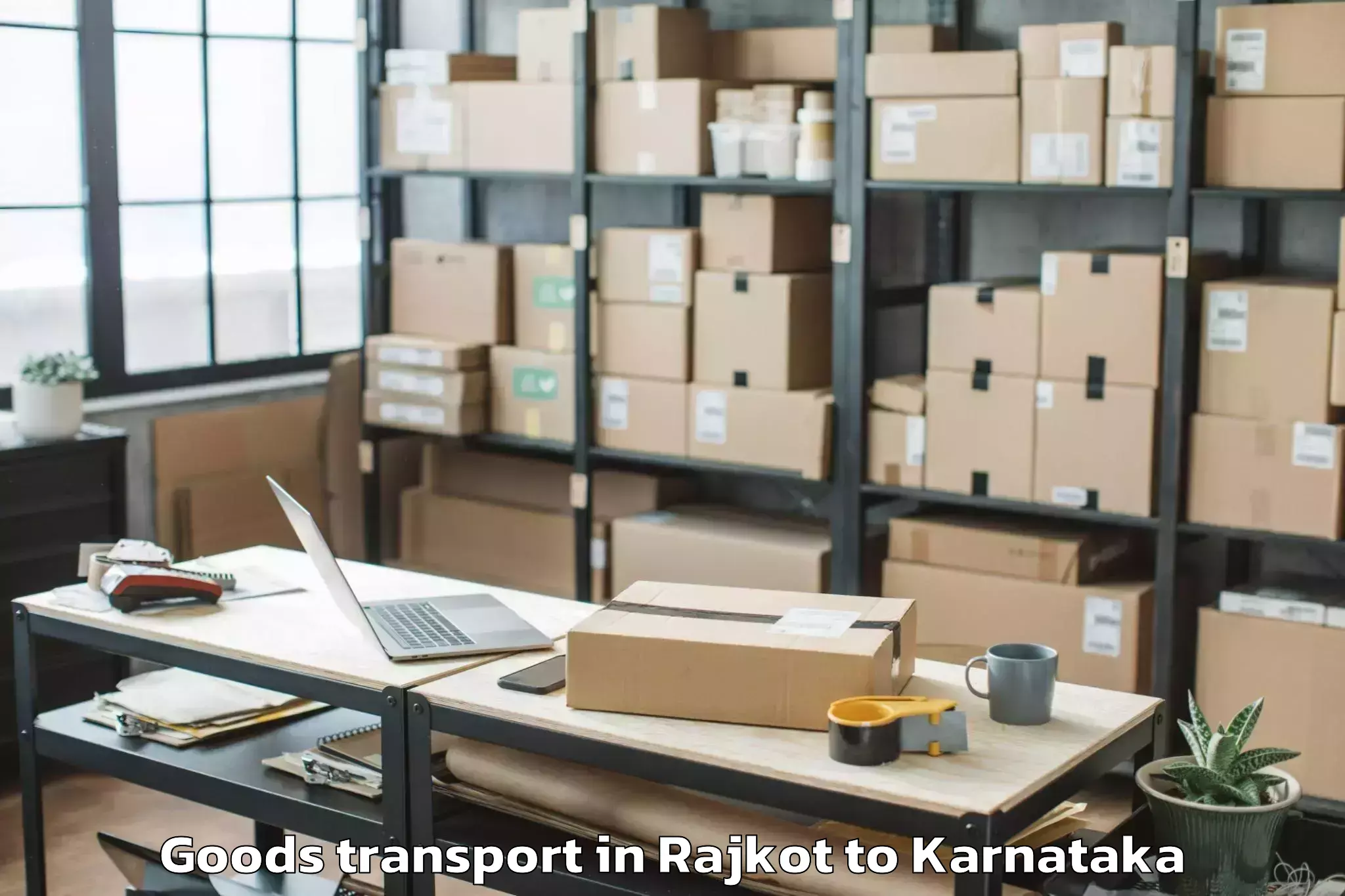 Get Rajkot to Reva University Bangalore Goods Transport